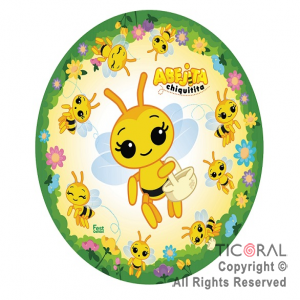 PLATOS CHICOS REDONDOS ABEJITAS x 8